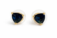 Sovar Midnight Blue Crystal Transparent Stud Earrings