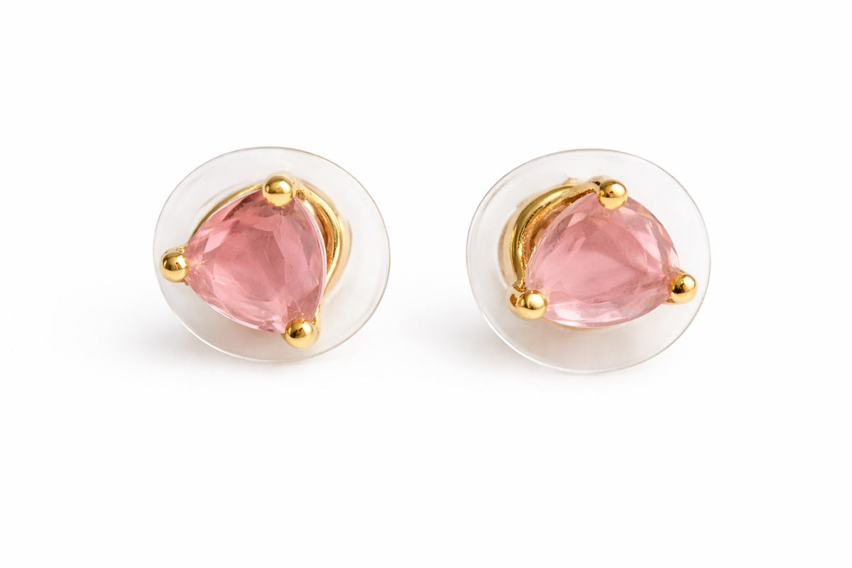Sovar Blush Pink Crystal Transparent Stud Earrings