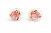 Sovar Blush Pink Crystal Transparent Stud Earrings