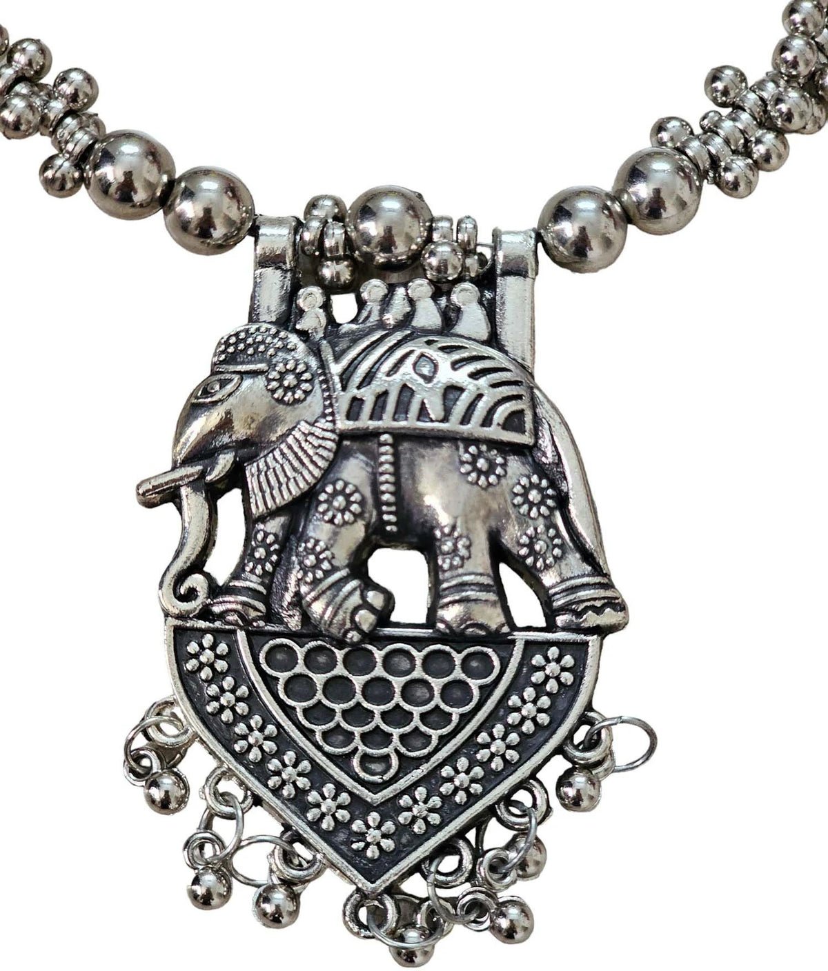 SOVAR Royal Elephant – Oxidised Silver Tribal Jewellery Set