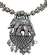 SOVAR Royal Elephant – Oxidised Silver Tribal Jewellery Set