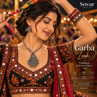 Sovar Oxidised Silver Peacock Necklace & Earrings Set for Women