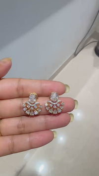 American Diamond Chandbali Earrings
